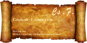 Csutak Fiametta névjegykártya